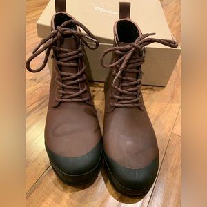 Madewell lace up rain boots